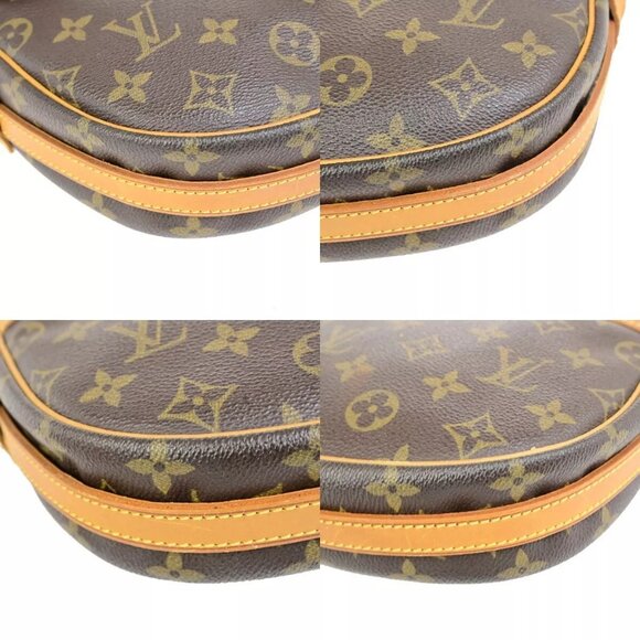 Auth LOUIS VUITTON Jeune Fille MM Shoulder Bag Monogram Leather Brown - Picture 10 of 16